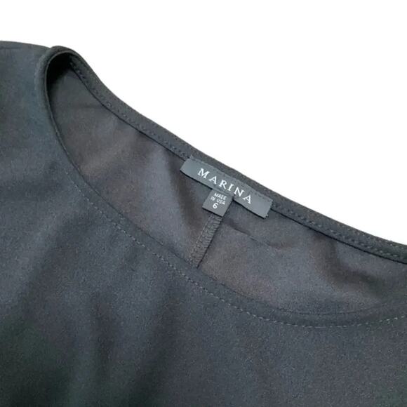 Marina Women’s Sequin Trim Black Evening Dress Size 6 NWT - Picture 4 of 6